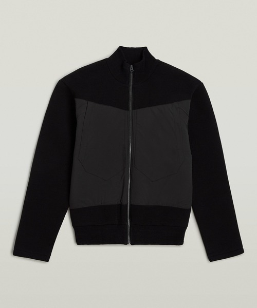 G-STAR（ジースター）の「Fabric Mix Knit Jacket/異素材ミックスニットジャケット/ジップアップセーター（ニット/セーター・メンズ・ダークブラック・X-SMALL/LARGE/MEDIUM/SMALL/X-LARGE）」の8枚目の写真