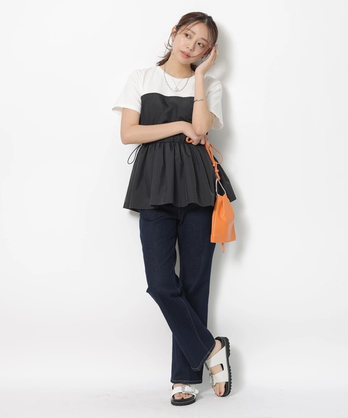 JUSGLITTY（ジャスグリッティー）の「ドロストレイヤードカットソー（T