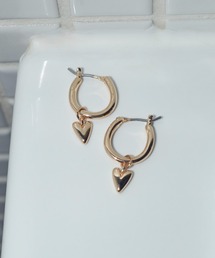 ミニマム ハート フープ ピアス