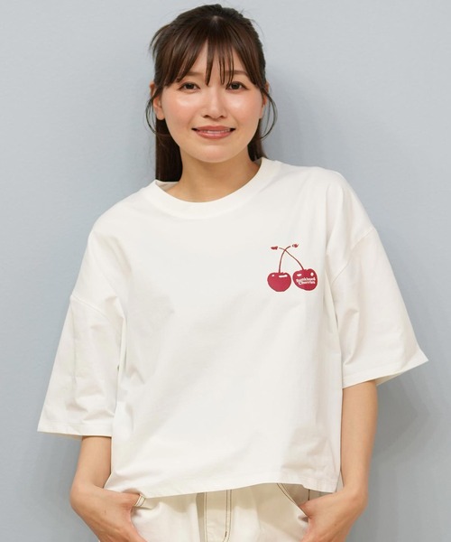 ムラサキスポーツ（ムラサキスポーツ）の「RIKKA FEMME/リッカファム 水陸両用Tシャツ/吸湿速乾/着るUVケア RF25HS12（Tシャツ/カットソー・レディース・イエロー/ホワイト/ピンク/グレー・FREE）」の5枚目の写真