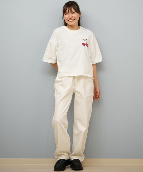 ムラサキスポーツ（ムラサキスポーツ）の「RIKKA FEMME/リッカファム 水陸両用Tシャツ/吸湿速乾/着るUVケア RF25HS12（Tシャツ/カットソー・レディース・イエロー/ホワイト/ピンク/グレー・FREE）」の7枚目の写真
