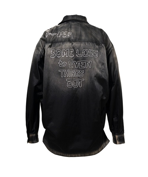 Maison MIHARA YASUHIRO（メゾンミハラヤスヒロ）の「Sun Faded Like Satin Shirt（シャツ/ブラウス・メンズ・ブラック/カーキ・46/44）」の4枚目の写真