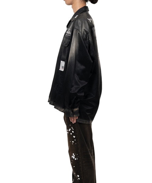 Maison MIHARA YASUHIRO（メゾンミハラヤスヒロ）の「Sun Faded Like Satin Shirt（シャツ/ブラウス・メンズ・ブラック/カーキ・46/44）」の3枚目の写真