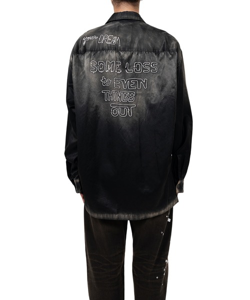 Maison MIHARA YASUHIRO（メゾンミハラヤスヒロ）の「Sun Faded Like Satin Shirt（シャツ/ブラウス・メンズ・ブラック/カーキ・46/44）」の6枚目の写真