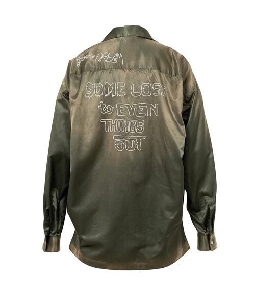 Maison MIHARA YASUHIRO（メゾンミハラヤスヒロ）の「Sun Faded Like Satin Shirt（シャツ/ブラウス・メンズ・ブラック/カーキ・46/44）」の11枚目の写真