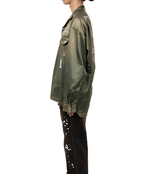 Maison MIHARA YASUHIRO（メゾンミハラヤスヒロ）の「Sun Faded Like Satin Shirt（シャツ/ブラウス・メンズ・ブラック/カーキ・46/44）」の12枚目の写真