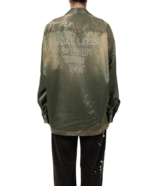 Maison MIHARA YASUHIRO（メゾンミハラヤスヒロ）の「Sun Faded Like Satin Shirt（シャツ/ブラウス・メンズ・ブラック/カーキ・46/44）」の13枚目の写真