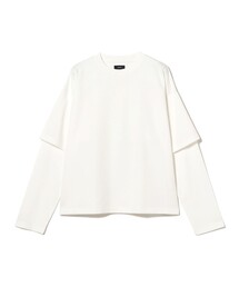 BEAMS | ワイドショートフィット レイヤード Tシャツ(Tシャツ/カットソー)