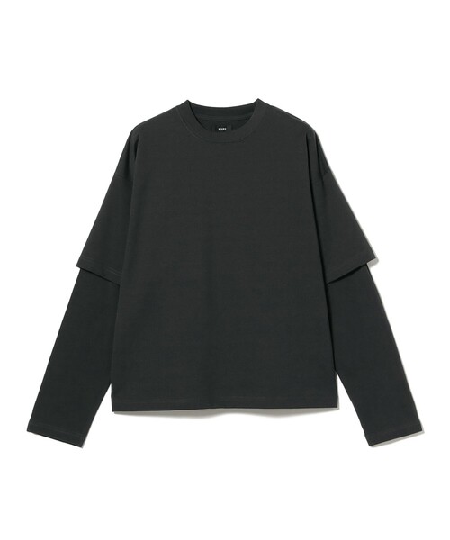 BEAMS(ビームス)の「ワイドショートフィット レイヤード Tシャツ(Tシャツ/カットソー・メンズ・その他/ホワイト/ブラック系その他4・S/M/L/XL)」の15枚目の写真