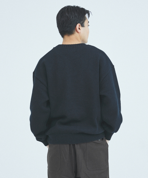 JOURNAL STANDARD J.S HOMESTEAD（ジャーナルスタンダードホームステッド）の「Stead / ホビー インターシャ ニット（ニット/セーター・メンズ・ネイビー/ブラウン/ブラック・MEDIUM/LARGE）」の22枚目の写真
