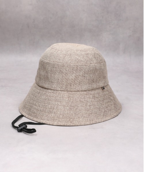 Right-on(ライトオン)の「【HONEYSUCKLE ROSE】麻調バケットハット(ハット・レディース・ベージュ/ブラック・ONE SIZE)」の1枚目の写真