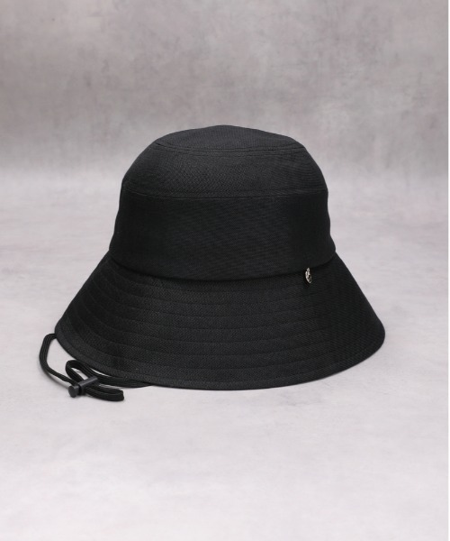Right-on(ライトオン)の「【HONEYSUCKLE ROSE】麻調バケットハット(ハット・レディース・ベージュ/ブラック・ONE SIZE)」の2枚目の写真