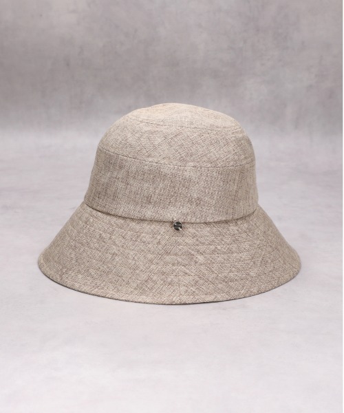 Right-on(ライトオン)の「【HONEYSUCKLE ROSE】麻調バケットハット(ハット・レディース・ベージュ/ブラック・ONE SIZE)」の4枚目の写真