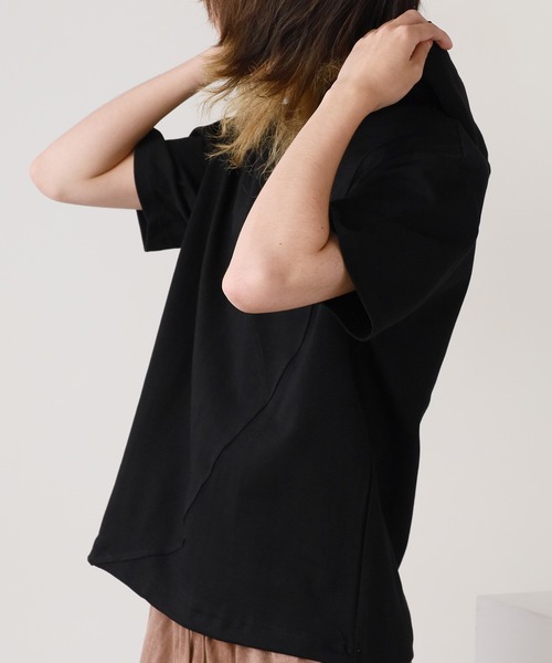 ROOPTOKYO(ループトウキョウ)の「Hooded Asymmetrical Top / フード付き アシンメトリートップス 夏物 夏服(Tシャツ/カットソー・レディース・ホワイト/ブラック・M/L)」の20枚目の写真