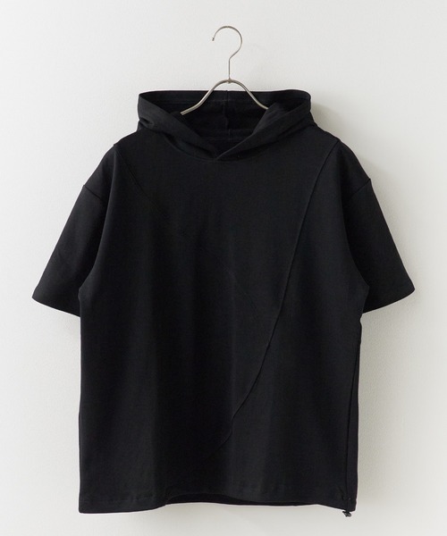 ROOPTOKYO(ループトウキョウ)の「Hooded Asymmetrical Top / フード付き アシンメトリートップス 夏物 夏服(Tシャツ/カットソー・レディース・ホワイト/ブラック・M/L)」の17枚目の写真