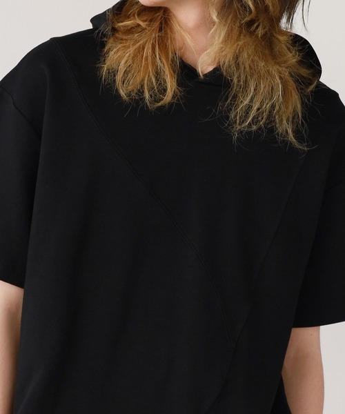 ROOPTOKYO(ループトウキョウ)の「Hooded Asymmetrical Top / フード付き アシンメトリートップス 夏物 夏服(Tシャツ/カットソー・レディース・ホワイト/ブラック・M/L)」の19枚目の写真