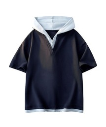 フード付き」に該当するTシャツ/カットソー（半袖）ファッション