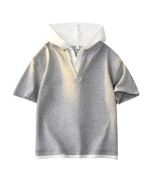 フード付き」に該当するTシャツ/カットソー（半袖）ファッション