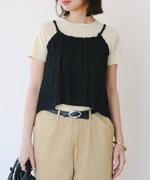 B:MING by BEAMS | ジャカード ペプラム キャミソール（S～M）(キャミソール)