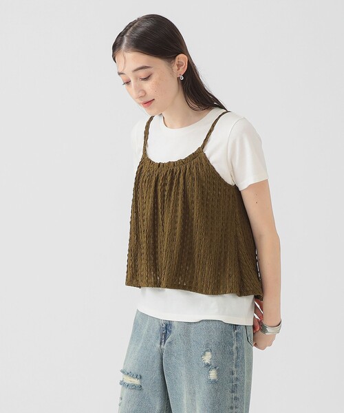 B:MING by BEAMS（ビーミングバイビームス）の「ジャカード ペプラム キャミソール（S～M）（キャミソール・レディース・ブラック/カーキ・SMALL/MEDIUM）」の21枚目の写真