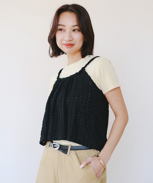 B:MING by BEAMS（ビーミングバイビームス）の「ジャカード ペプラム キャミソール（S～M）（キャミソール・レディース・ブラック/カーキ・SMALL/MEDIUM）」の22枚目の写真