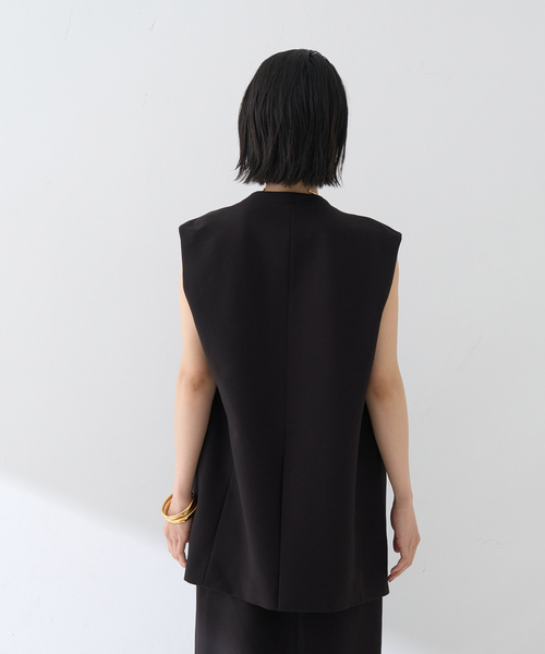 Rouge vif Anna（ルージュヴィフアンナ）の「【セットアップ対応】ストレッチダブルクロスジレ（ベスト・レディース・ブラック・フリー）」の22枚目の写真