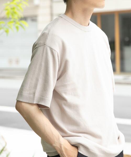 ITEMS URBANRESEARCH(アイテムズ アーバンリサーチ)の「コットンリネンクルーネックサマーニット(ニット/セーター・メンズ・カーキ/ブラック/ブラウン/アイボリー・LARGE/MEDIUM)」の5枚目の写真