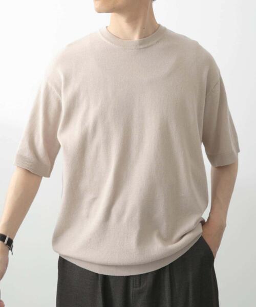 ITEMS URBANRESEARCH(アイテムズ アーバンリサーチ)の「コットンリネンクルーネックサマーニット(ニット/セーター・メンズ・カーキ/ブラック/ブラウン/アイボリー・LARGE/MEDIUM)」の8枚目の写真