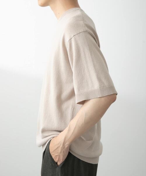 ITEMS URBANRESEARCH(アイテムズ アーバンリサーチ)の「コットンリネンクルーネックサマーニット(ニット/セーター・メンズ・カーキ/ブラック/ブラウン/アイボリー・LARGE/MEDIUM)」の11枚目の写真