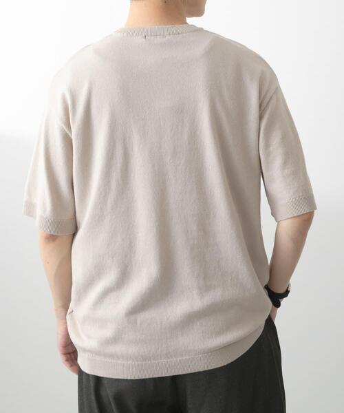 ITEMS URBANRESEARCH(アイテムズ アーバンリサーチ)の「コットンリネンクルーネックサマーニット(ニット/セーター・メンズ・カーキ/ブラック/ブラウン/アイボリー・LARGE/MEDIUM)」の12枚目の写真