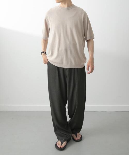ITEMS URBANRESEARCH(アイテムズ アーバンリサーチ)の「コットンリネンクルーネックサマーニット(ニット/セーター・メンズ・カーキ/ブラック/ブラウン/アイボリー・LARGE/MEDIUM)」の13枚目の写真