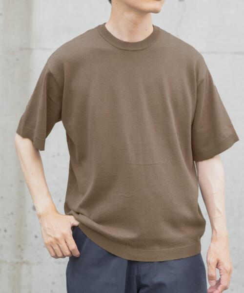ITEMS URBANRESEARCH(アイテムズ アーバンリサーチ)の「コットンリネンクルーネックサマーニット(ニット/セーター・メンズ・カーキ/ブラック/ブラウン/アイボリー・LARGE/MEDIUM)」の16枚目の写真
