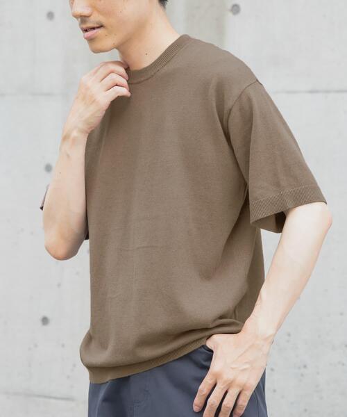 ITEMS URBANRESEARCH(アイテムズ アーバンリサーチ)の「コットンリネンクルーネックサマーニット(ニット/セーター・メンズ・カーキ/ブラック/ブラウン/アイボリー・LARGE/MEDIUM)」の17枚目の写真