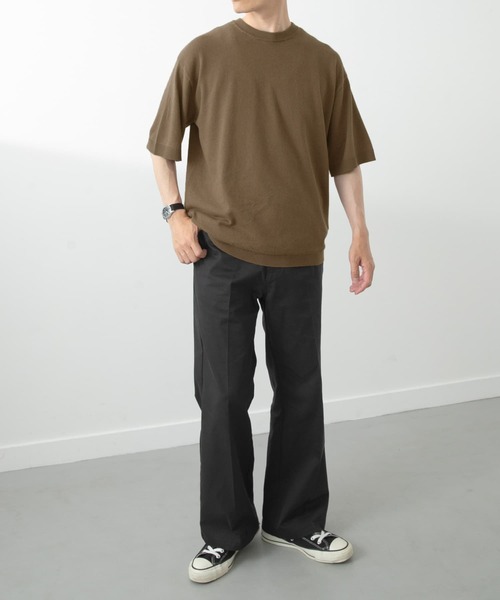 ITEMS URBANRESEARCH(アイテムズ アーバンリサーチ)の「コットンリネンクルーネックサマーニット(ニット/セーター・メンズ・カーキ/ブラック/ブラウン/アイボリー・LARGE/MEDIUM)」の15枚目の写真