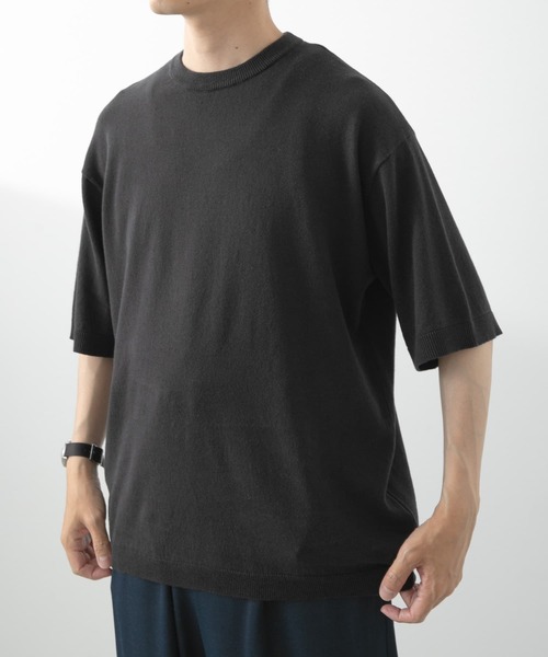 ITEMS URBANRESEARCH(アイテムズ アーバンリサーチ)の「コットンリネンクルーネックサマーニット(ニット/セーター・メンズ・カーキ/ブラック/ブラウン/アイボリー・LARGE/MEDIUM)」の19枚目の写真