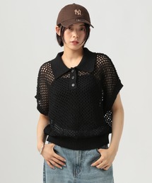 BAYFLOW | [ドライタッチな肌ざわり]ショートニットポロシャツ(ポロシャツ)