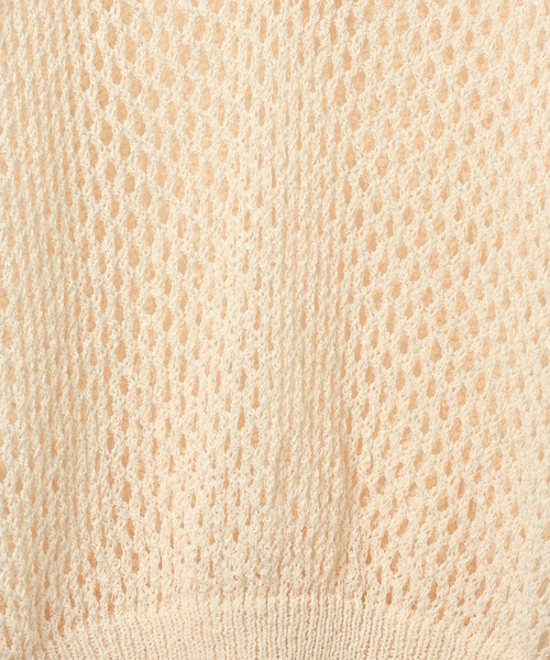 BAYFLOW（ベイフロー）の「[ドライタッチな肌ざわり]ショートニットポロシャツ（ポロシャツ・レディース・イエロー/オフホワイト/ブラック・FREE）」の13枚目の写真