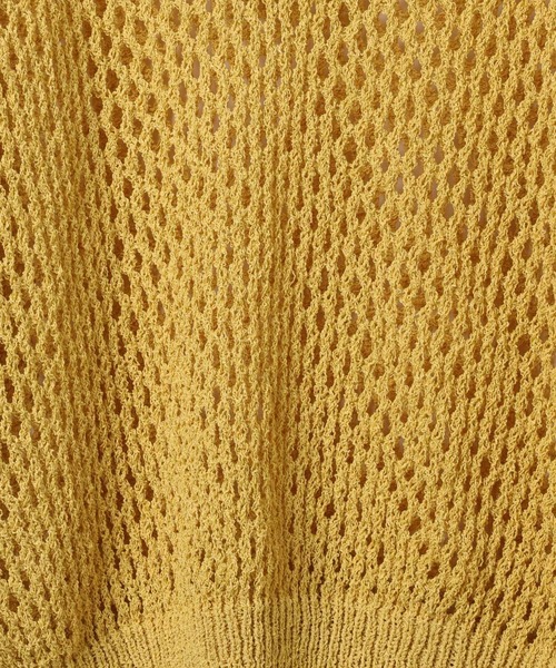 BAYFLOW（ベイフロー）の「[ドライタッチな肌ざわり]ショートニットポロシャツ（ポロシャツ・レディース・イエロー/オフホワイト/ブラック・FREE）」の11枚目の写真