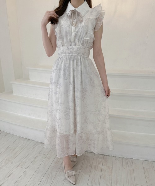 ROJITA(ロジータ)の「【ECサイト限定/予約販売スタート】フリルスリーブ花柄ロングワンピース(ワンピース・レディース・アイボリー/ブルー/ピンク・FREE)」の21枚目の写真