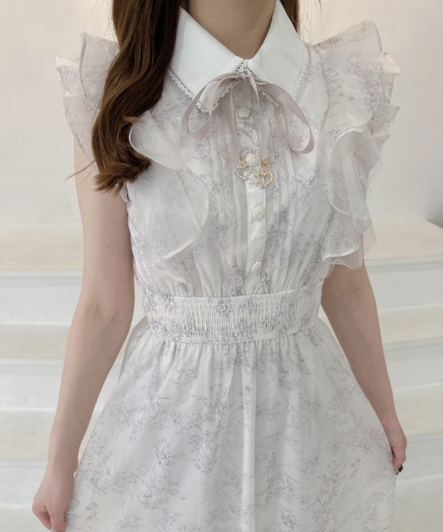 ROJITA(ロジータ)の「【ECサイト限定/予約販売スタート】フリルスリーブ花柄ロングワンピース(ワンピース・レディース・アイボリー/ブルー/ピンク・FREE)」の22枚目の写真