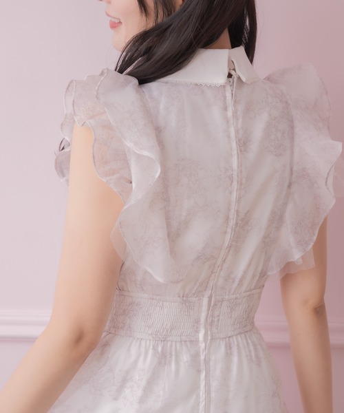 ROJITA（ロジータ）の「フリルスリーブ花柄ロングワンピース（ワンピース・レディース・アイボリー/ブルー/ピンク・FREE）」の18枚目の写真