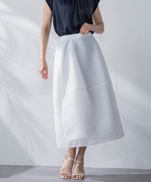 Viaggio Blu（ビアッジョブルー）の「スパンオーガンジーコクーンスカート≪洗濯機で洗える≫（スカート）」