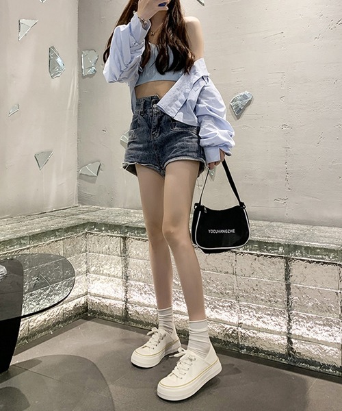 Lace Ladies（レースレディース）の「ラウンドトゥ 厚底 キャンバス レースアップ スニーカー（スニーカー・レディース・ブラック/アイボリー・22.5cm/23cm/23.5cm/24cm/24.5cm/25cm）」の19枚目の写真