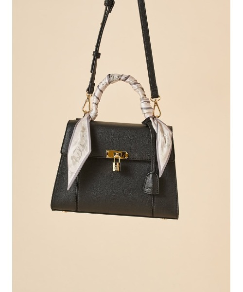 ロールカバーパッドロックバッグ　ブラック SNIDEL ハンドバッグ ロールカバーパッドロックバッグ