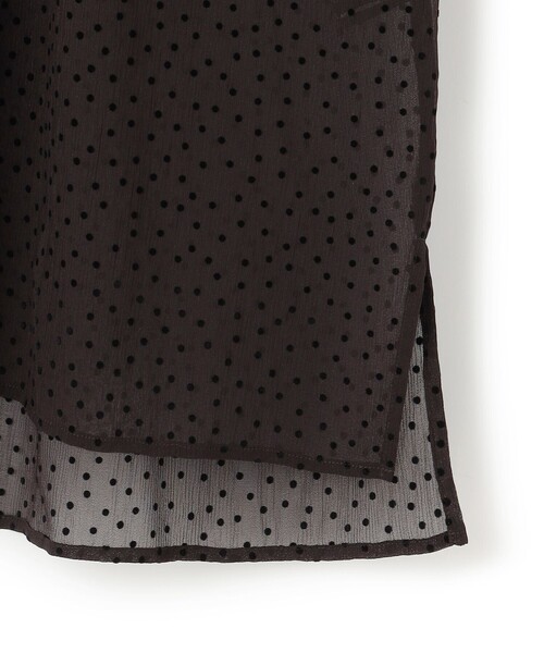 セール】【洗える】ドットフロッキー ボリュームスリーブ ブラウス