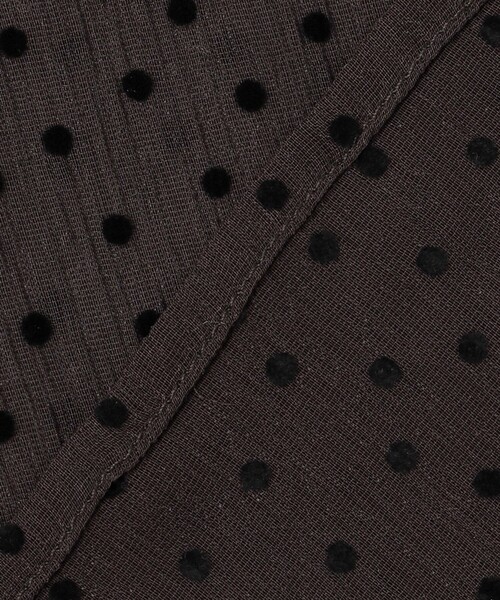 セール】【洗える】ドットフロッキー ボリュームスリーブ ブラウス