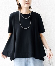 SHIPS | ヘムフレア ショート スリーブ プルオーバー(Tシャツ/カットソー)