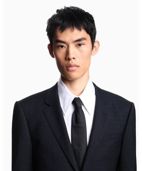 エンポリオ アルマーニ】ネクタイ ピュアシルク マイクロテクスチャー