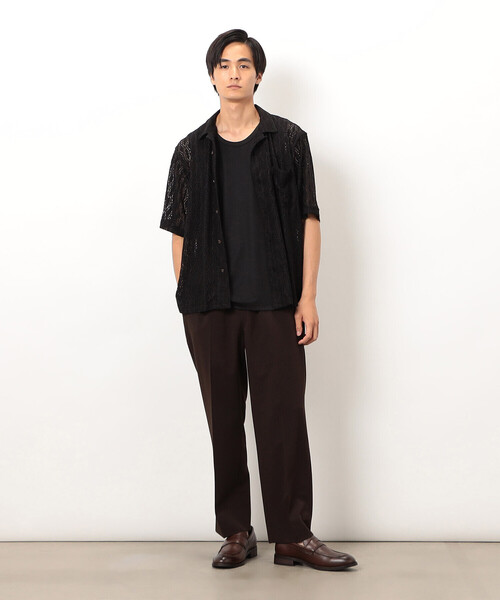 COMME CA ISM（コムサイズム）の「透かし柄レース オープンシャツ（シャツ/ブラウス・メンズ・ブラック/カーキ/ボルドー・MEDIUM/LARGE）」の20枚目の写真