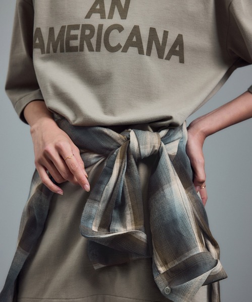 AMERICANA（アメリカーナ）の「【Americana（アメリカーナ） for SALON】別注チェックシャツ（シャツ/ブラウス・レディース・ブルー系その他4/ブラウン・FREE）」の18枚目の写真